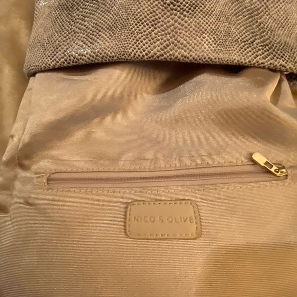 Nico & Olive Faux Snake Skin Clutch, Crossbody Bag - Picture 6 of 13